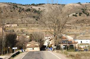 Imón: Entrada a Imón por la C-110 desde Sigüenza