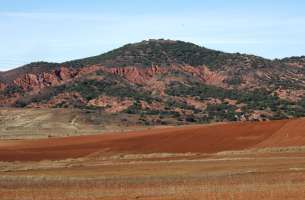 Riba de Santiuste: Acarcavamiento sobre materiales del Triásico