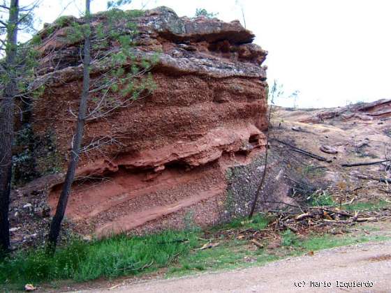 Riba de Saelices: Buntsandstein: Conglomerados y arenisca